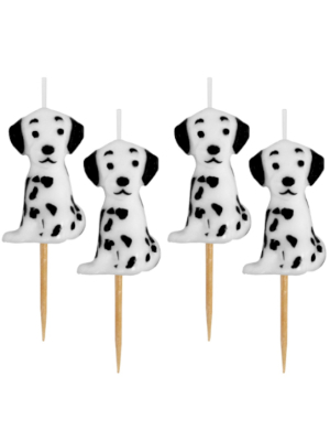 4 pcs, Pick candle set Dalmatian Dogs
