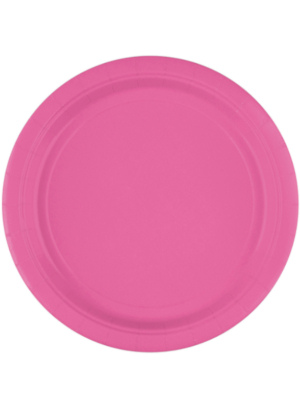 8 шт, Бумажные тарелки, розовые, 23 см