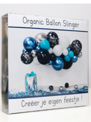 DIY balonu virtene Daudz laimes dzimšanas dienā, zilā krāsā