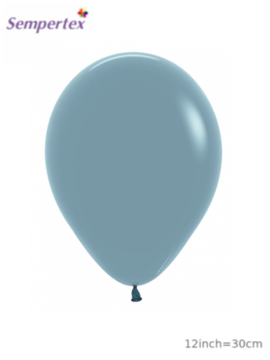 Lateksa balons, dūmakaini zils, 30 cm