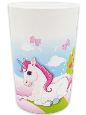2 pcs, Plastic cups Unicorn, 230 ml