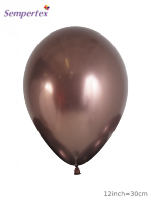 Metalizēts (hromēts) balons, trifeļu, 30 cm