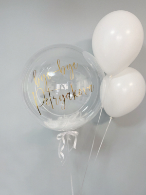 Burbuļbalons ar personalizētu apdruku un 2 lateksa baloniem