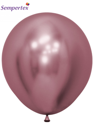1 gab, 45 cm, Rozā, metalizēts (hromēts) balons