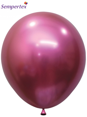 1 gab, 45 cm, Fuksija, metalizēts (hromēts) balons