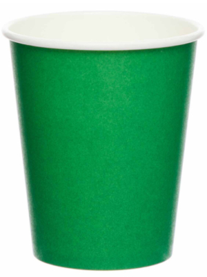 8 gab, Papīra glāzes, zaļas, 237 ml