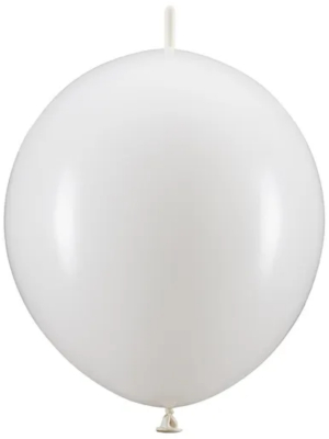 20 gab, Savienojami lateksa baloni, balti, 33 cm