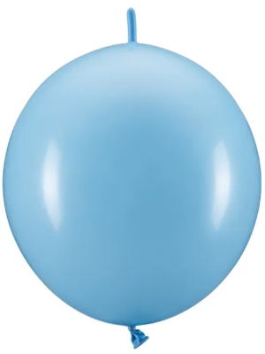 20 gab, Savienojami lateksa baloni, gaiši zili, 33 cm