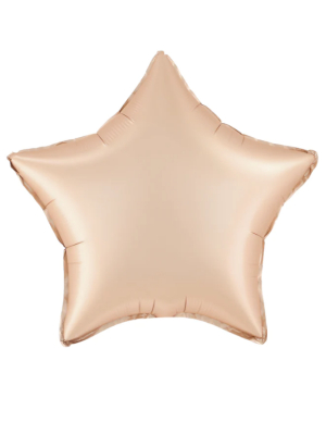 Folijas balons Zvaigzne, matēts, karameļu krāsā, 45 cm