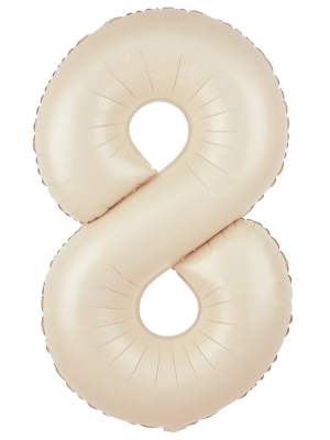 Folijas balons 8, piena krāsā, 86 cm