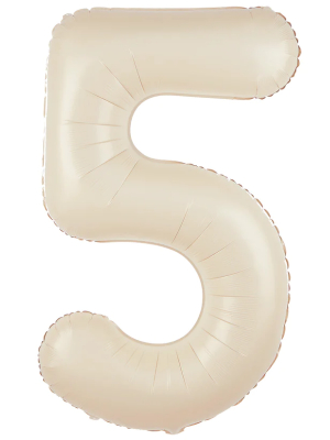 Folijas balons 5, piena krāsā, 86 cm