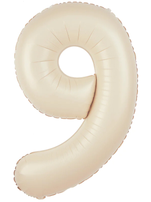 Folijas balons 9, piena krāsā, 86 cm