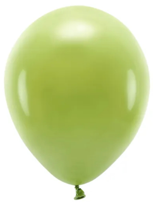 100 gab, Pasteļu eko baloni, olīvu zaļš, 30 cm