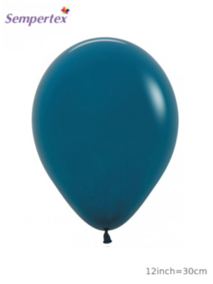 Lateksa balons, Tumši zilganzaļš, 30 cm