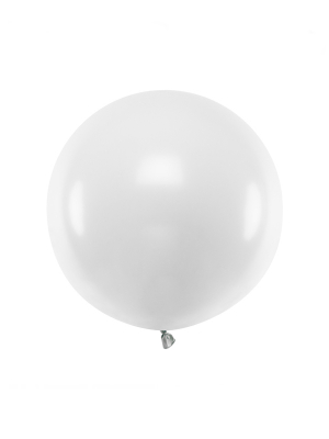 60 cm, 1 gab, Balts, pasteļtoņa balons