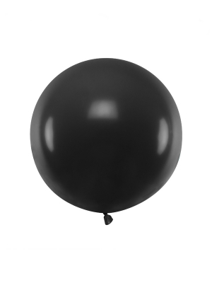 60 cm, 1 gab, Melns, pasteļtoņa balons