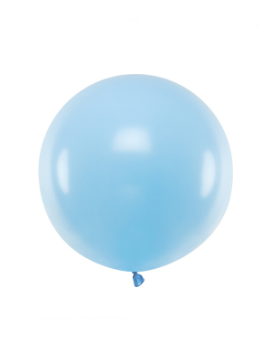 1 gab, 60 cm, Gaiši zils, pasteļtoņa balons