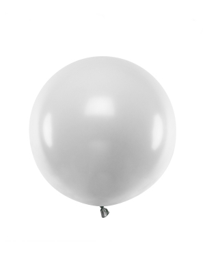 60 cm, 1 gab, Sudraba sniegs , perlamutra balons