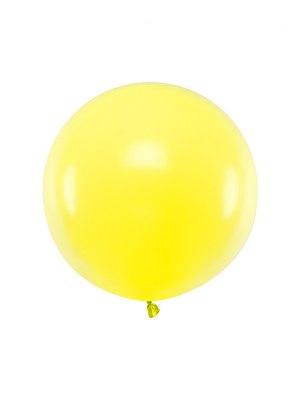 60 cm, 1 gab, Citrona dzeltens, pasteļtoņa balons
