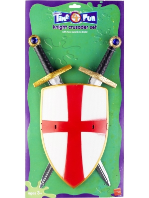 Комплект рыцаря - щит, два меча