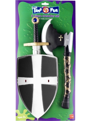 Комплект рыцаря - меч, топор, щит