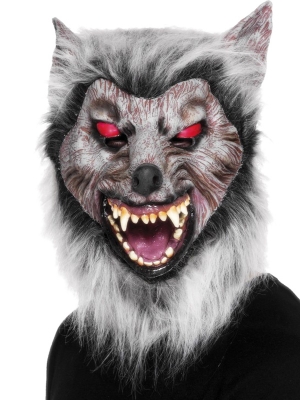 Prowler Wolf Mask with Hair Rubber